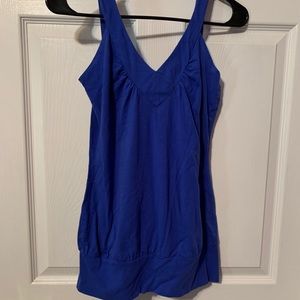 Blue body central tank top large